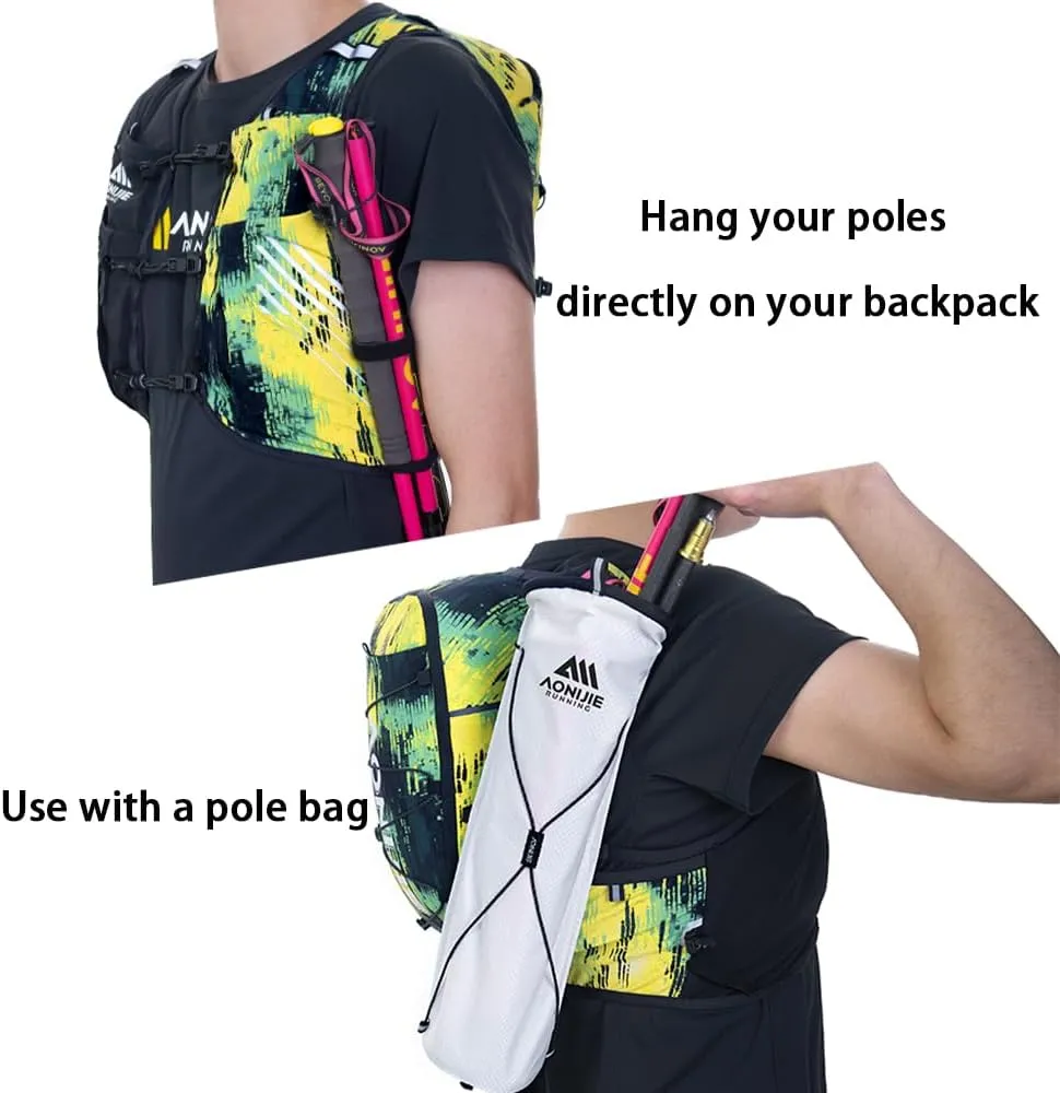 AONIJIE 10L High Capacity Trail Running Hydration Vest, Hydration Backpack for Men, Lightweight and Breathable for Hiking Marathon Race