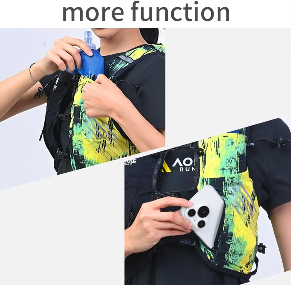 AONIJIE 10L High Capacity Trail Running Hydration Vest, Hydration Backpack for Men, Lightweight and Breathable for Hiking Marathon Race