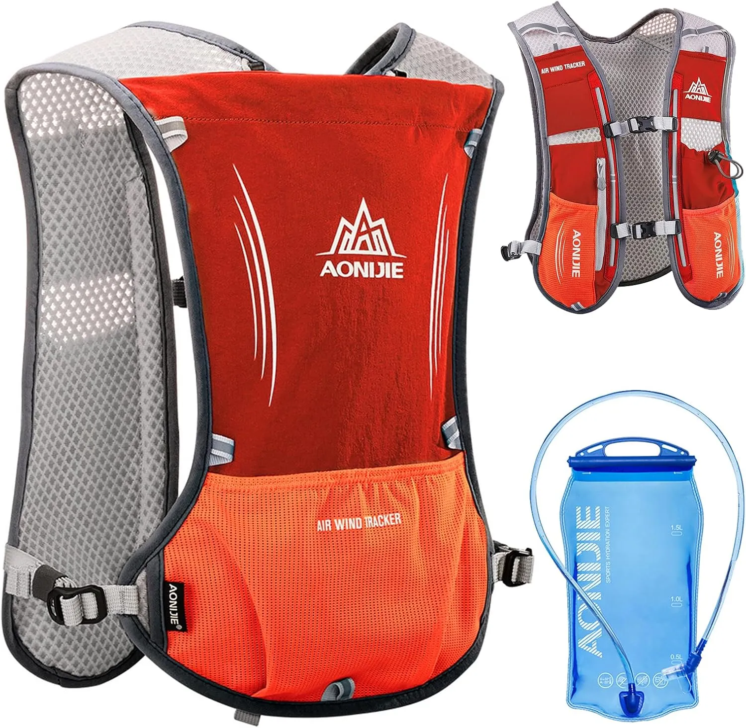 AONIJIE Hydration Backpack Running Vest, 5L Capacity, Multi-Pocket Design, Breathable and Lightweight, Pack for Outdoor Sports - Running, Cycling, Climbing and Hiking