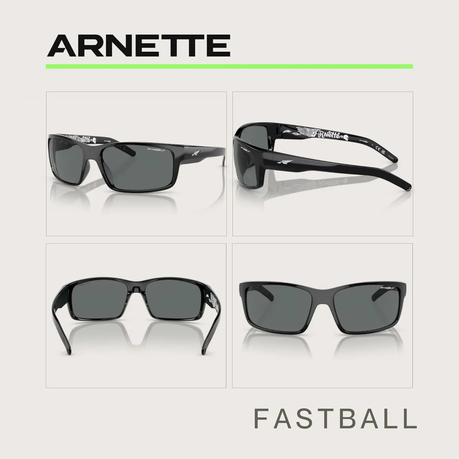 ARNETTE AN4202 Rectangle Sunglasses for Men   BUNDLE with Designer iWear Eyewear Care Kit