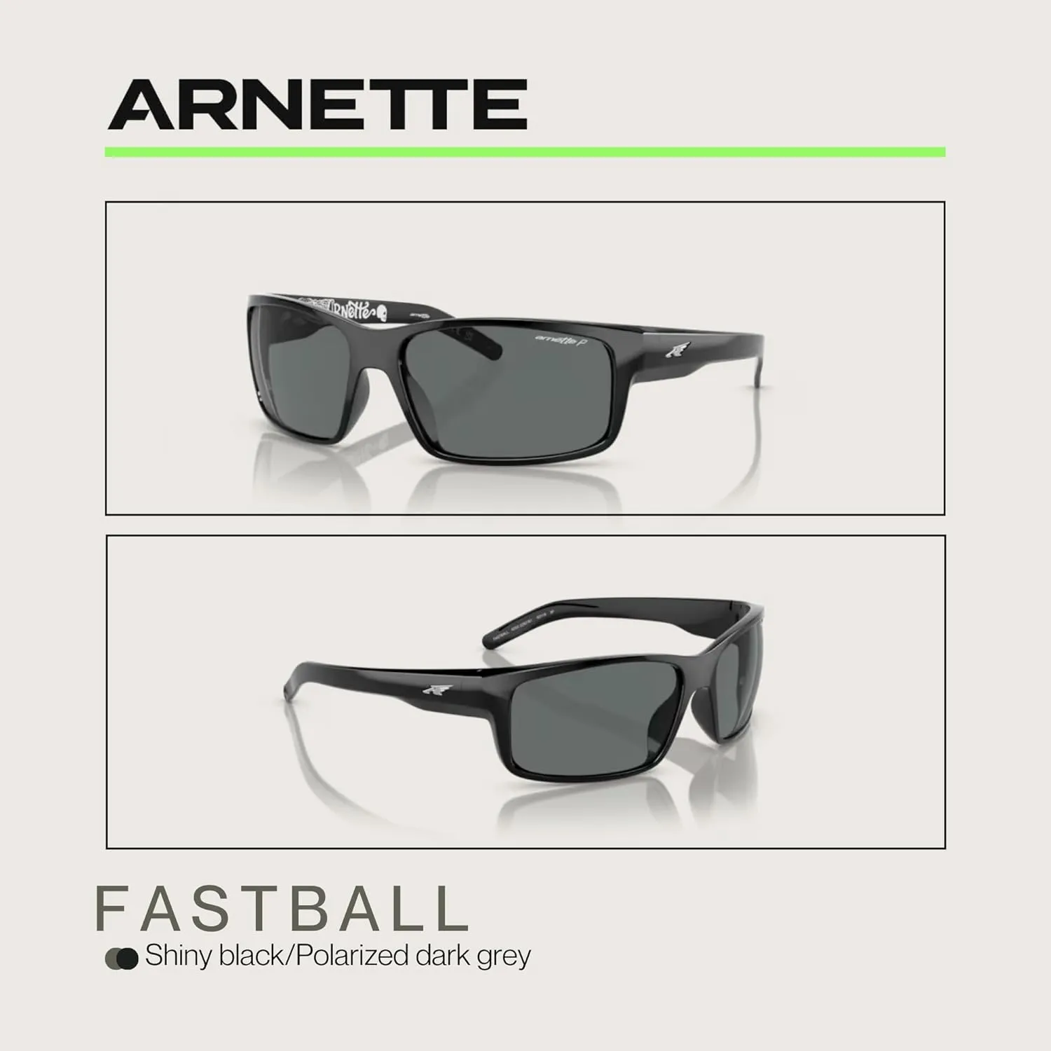 ARNETTE AN4202 Rectangle Sunglasses for Men   BUNDLE with Designer iWear Eyewear Care Kit