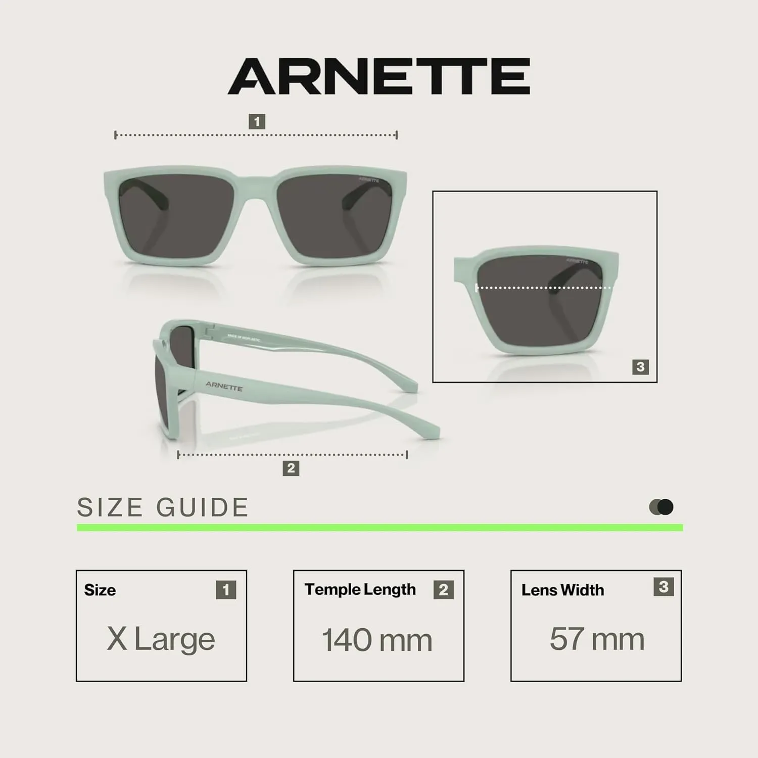 ARNETTE Plot Twist AN4346 Square Sunglasses for Men   BUNDLE WIth Designer iWear Complimentary Eyewear Kit