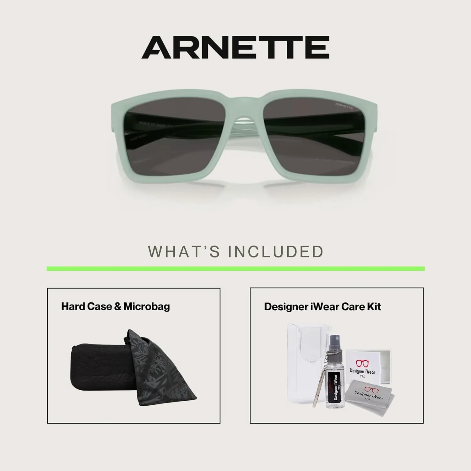 ARNETTE Plot Twist AN4346 Square Sunglasses for Men   BUNDLE WIth Designer iWear Complimentary Eyewear Kit