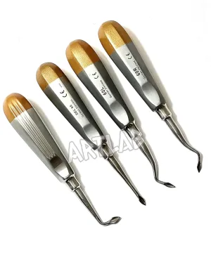 ArTLab-Premium Dental Spade Elevator Bernard Extraction Spade Elevator Set of 7 Each Dental Elevator Spade Elevator Tip Concave (Set of 4-#60L,#60R,#60,#63)