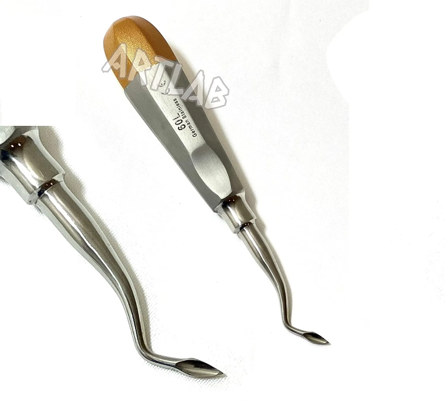 ArTLab-Premium Dental Spade Elevator Bernard Extraction Spade Elevator Set of 7 Each Dental Elevator Spade Elevator Tip Concave (Set of 4-#60L,#60R,#60,#63)