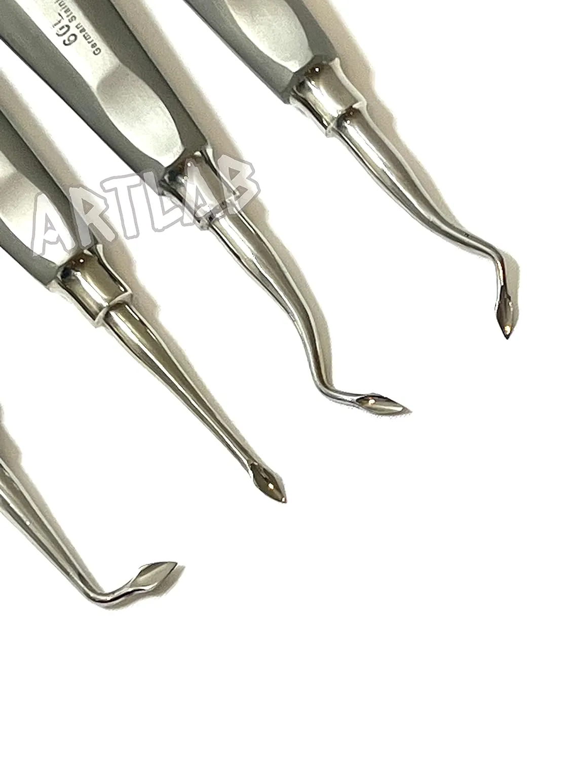 ArTLab-Premium Dental Spade Elevator Bernard Extraction Spade Elevator Set of 7 Each Dental Elevator Spade Elevator Tip Concave (Set of 4-#60L,#60R,#60,#63)