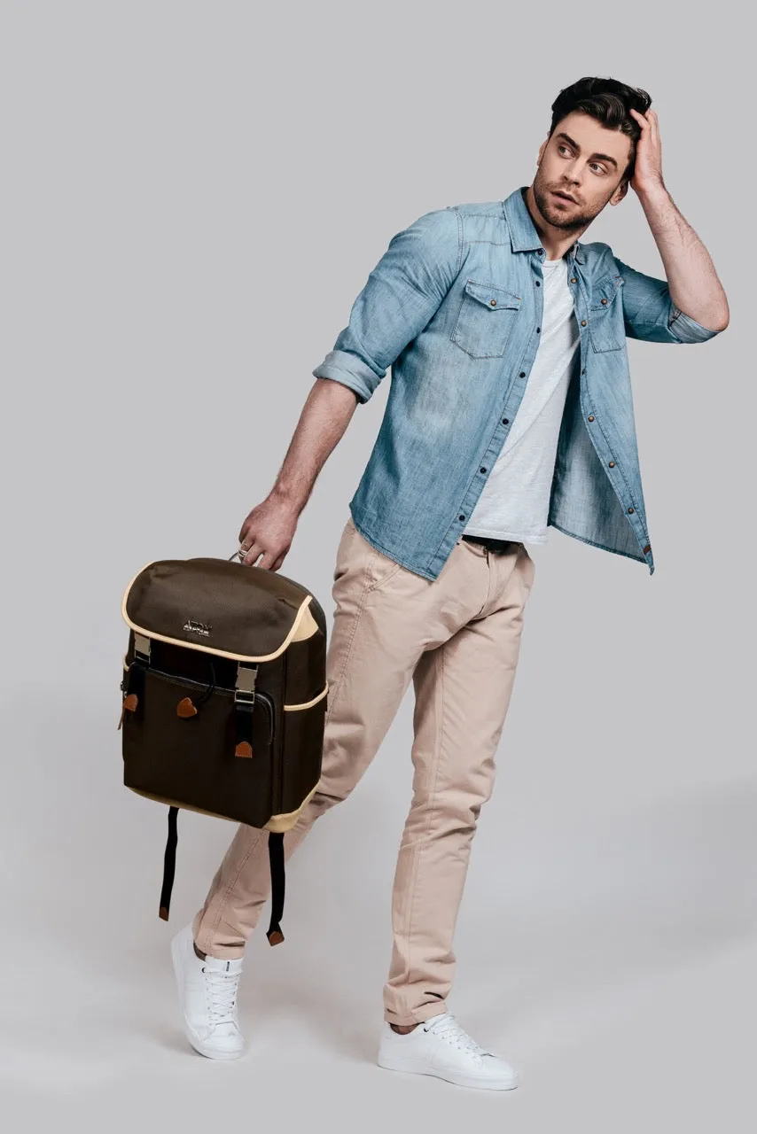ATOM NEW YORK ULTIMATE BACKPACK - Green and Beige