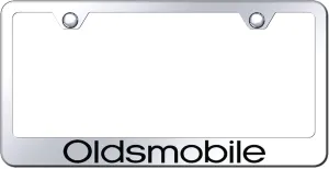 Auto Gold LFOLDEC Engraved Chrome License Plate Frame, Oldsmobile