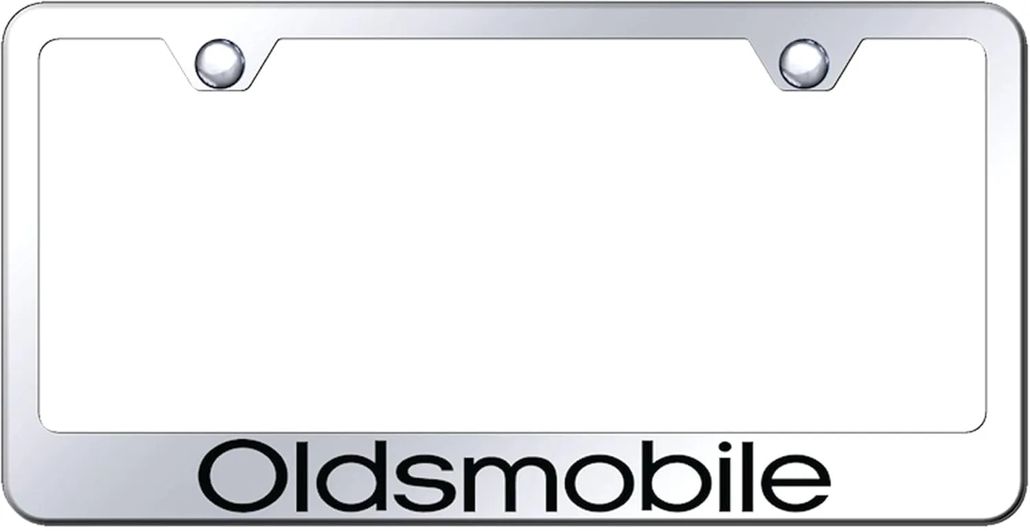 Auto Gold LFOLDEC Engraved Chrome License Plate Frame, Oldsmobile