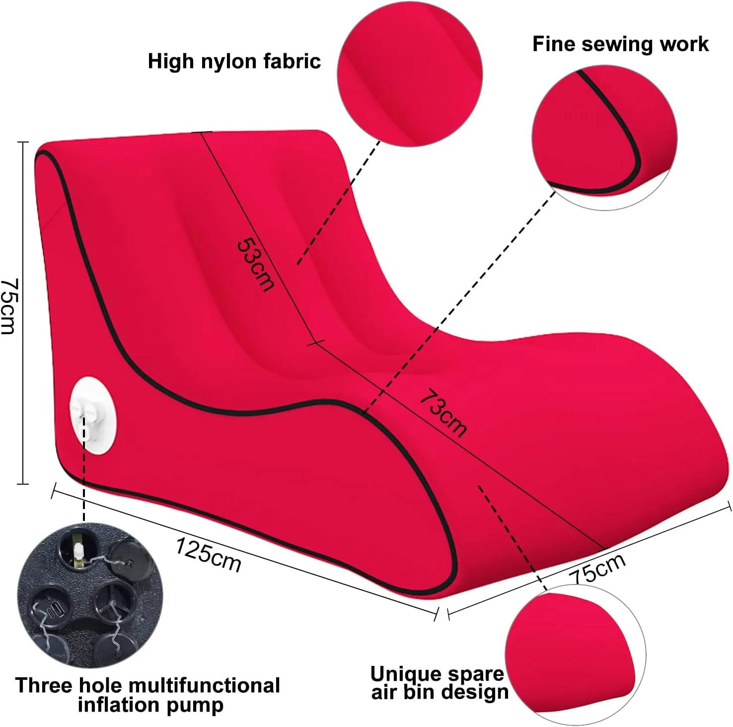 Automatic Inflatable Lounger Air Sofa Chair | Hammock-Portable | 10 Second Rapid Inflation | Waterproof | Anti-Air Leaking | Emergency Charging
