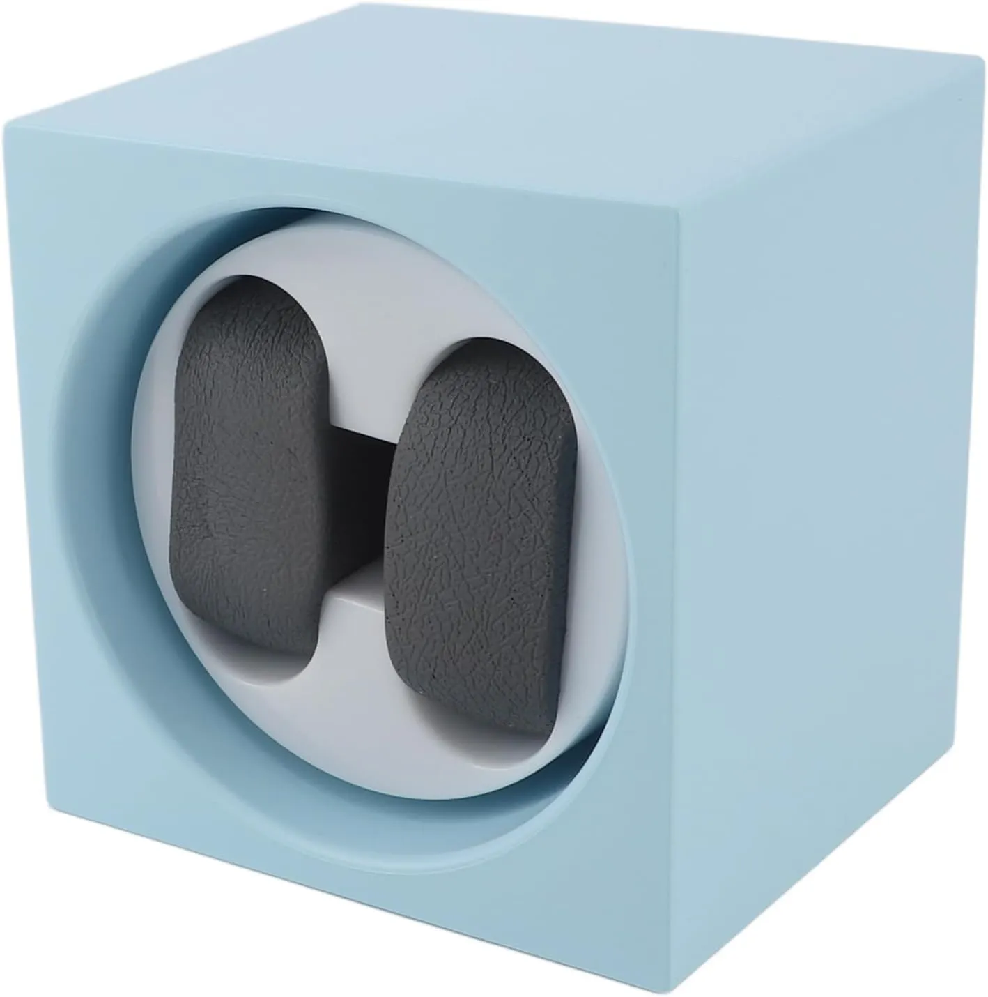 Automatic Watch Winder, Batterypowered Multipurpose Smartwatch Winder, LED Light, for Double Watches (Light Blue)
