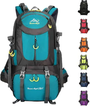 Backpack Hiking Camping Backpack Daypack 40L 50L 60L Water Resistant Lightweight Travel Backpack For Wemen Men (Teal, 40L)