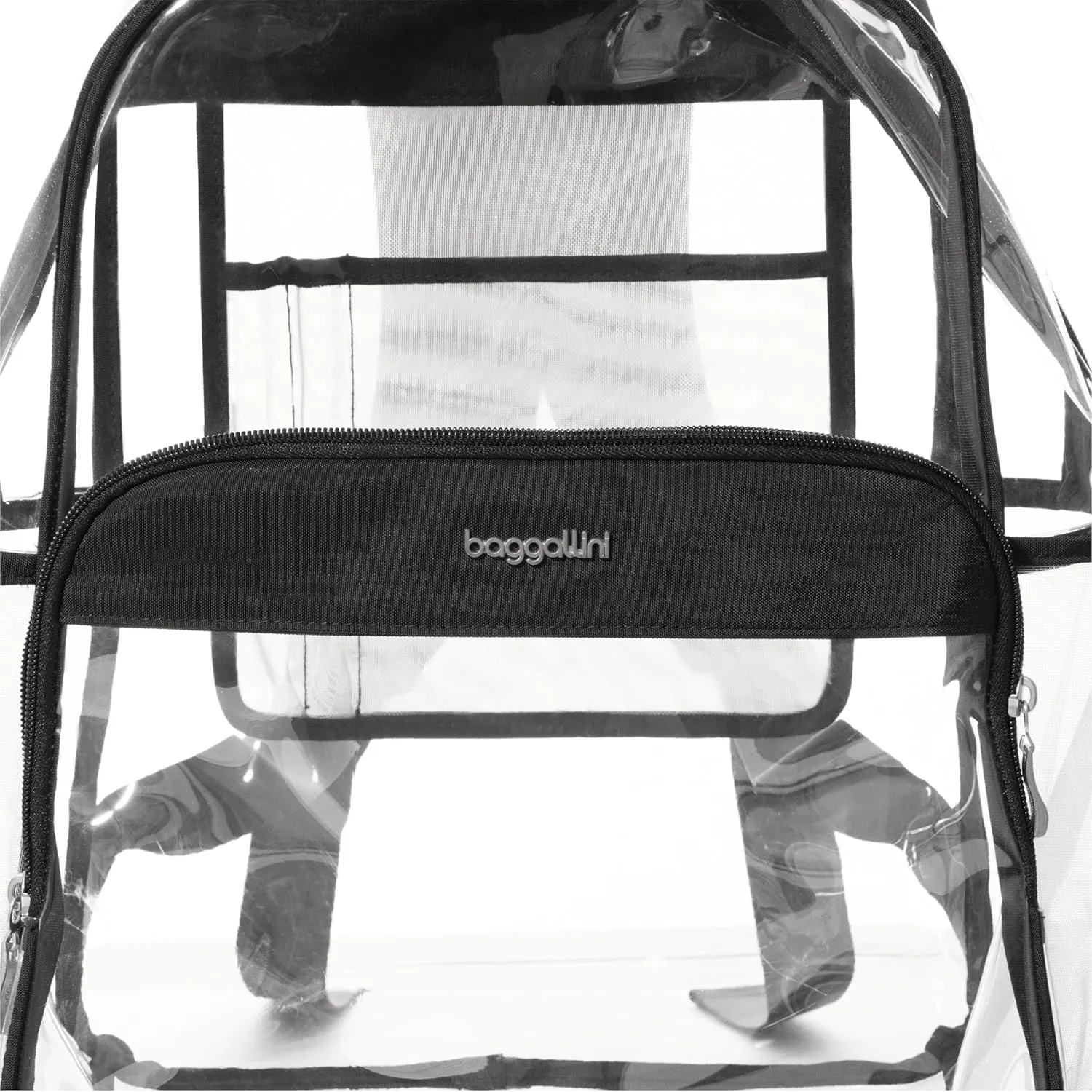 Baggallini Clear Backpack - Lightweight Large 11.5x 15.5x 6 Inch Clear Bag