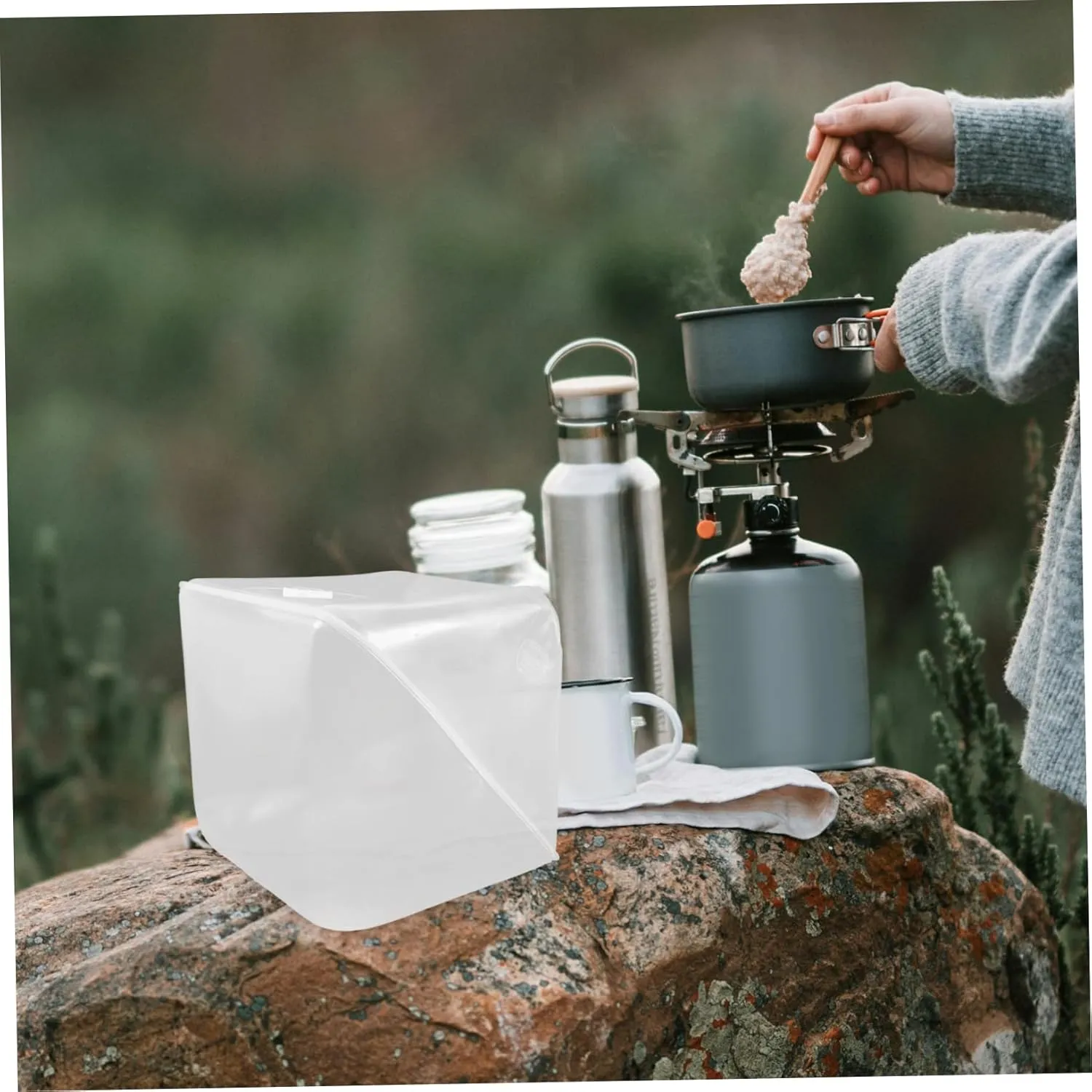 balacoo Folding Water Storage Tank Collapsible Camping Water Jug Faucet Outdoor