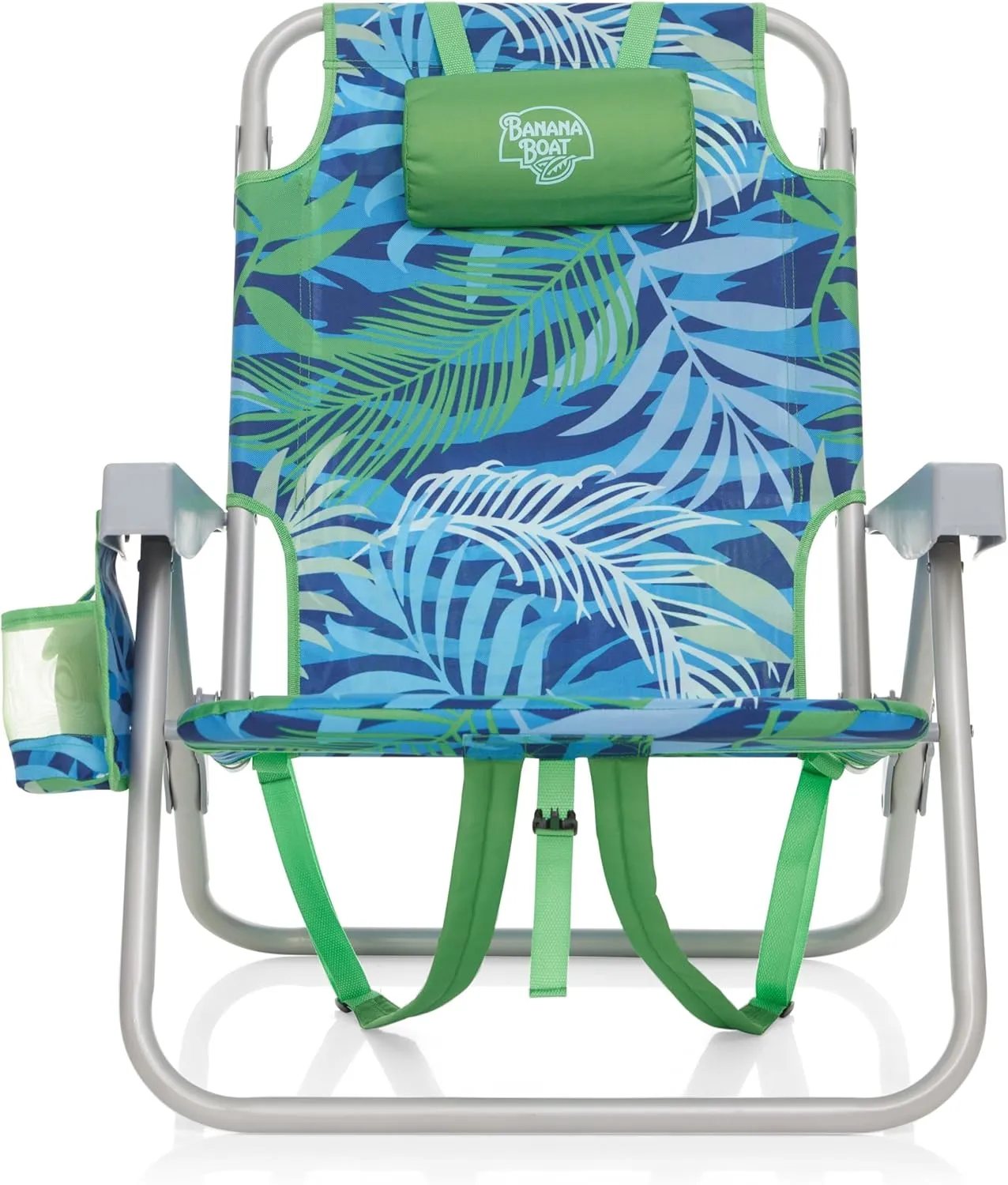 Banana Boat Folding Beach Chair Lightweight Backpack Chairs for Adults 5-Position with Lay Flat Outdoor Heavy Duty Beach Chair (Turquoise/Aqua (2 Pack))