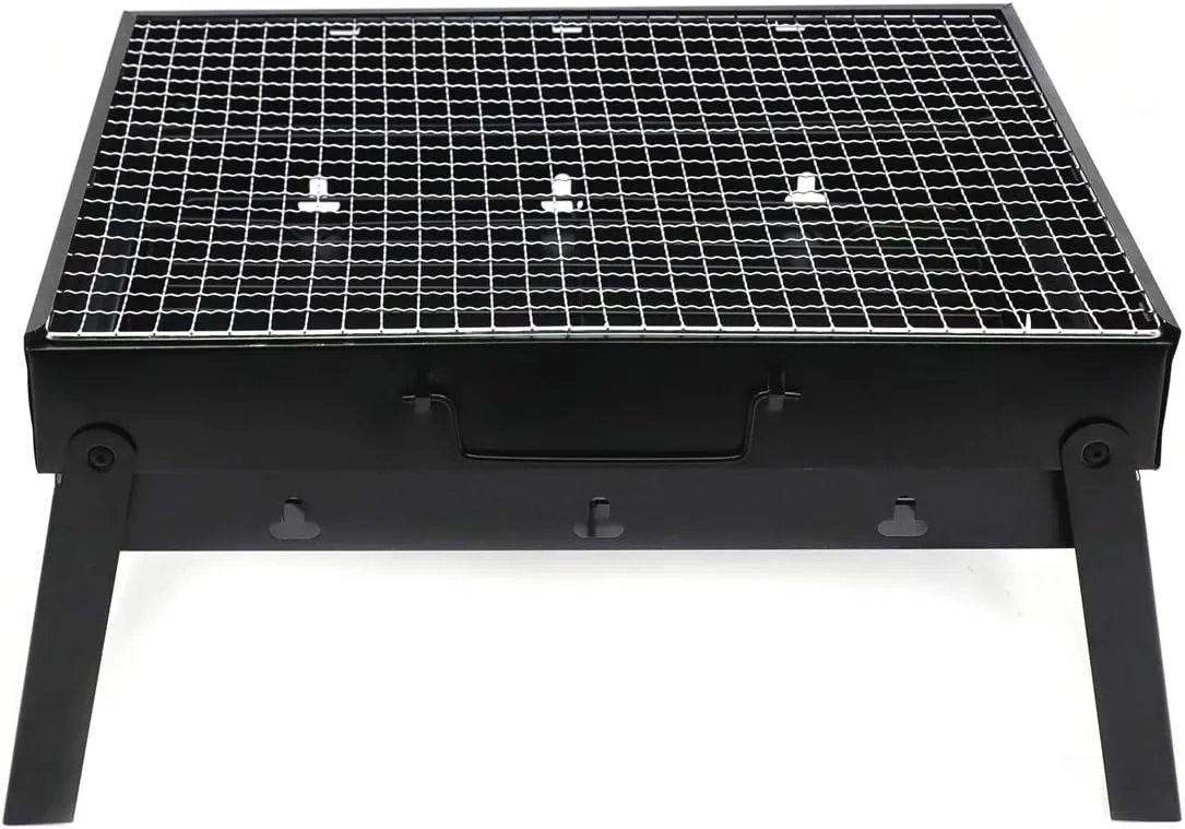 Barbecue Grill,Portable Charcoal Foldable Grill, Small Grills Outdoor Cooking for Travel, Camping Smoker BBQ Grill, Stainless Steel Table Top Grill Charcoal Backyard