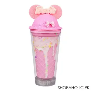 Barbie Plastic Smile Tumbler Water Bottle With Straw, Light Pink, Bpa Free, Insulated Travel Mug, YS-WS572
