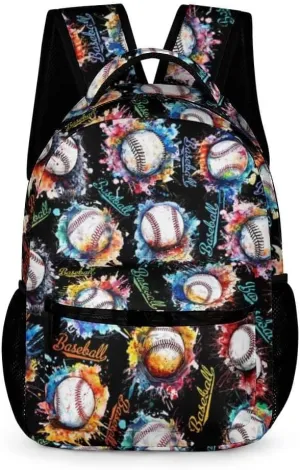 Baseball School Backpack for Kids Girls Boys, 16 Inch Cool Baseball Themed Bookbag, Personality School Backpack for Students Children, sustainable, Lightweight, Large Capacity