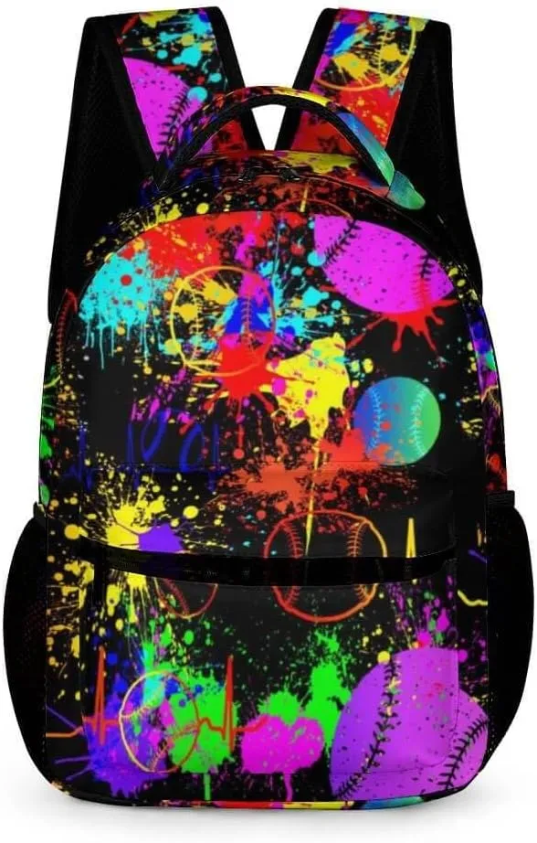 Baseball School Backpack for Kids Girls Boys, 16 Inch Cool Baseball Themed Bookbag, Personality School Backpack for Students Children, sustainable, Lightweight, Large Capacity