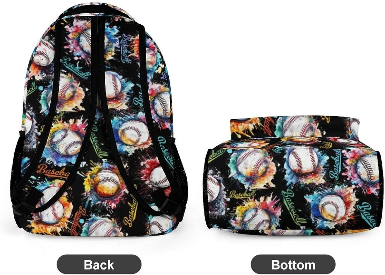 Baseball School Backpack for Kids Girls Boys, 16 Inch Cool Baseball Themed Bookbag, Personality School Backpack for Students Children, sustainable, Lightweight, Large Capacity