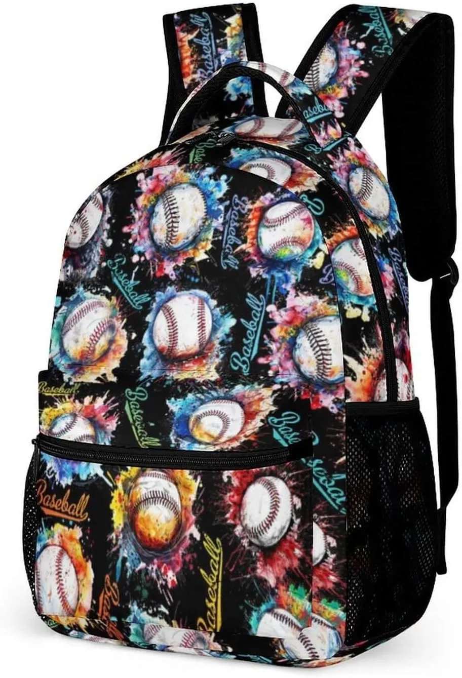 Baseball School Backpack for Kids Girls Boys, 16 Inch Cool Baseball Themed Bookbag, Personality School Backpack for Students Children, sustainable, Lightweight, Large Capacity