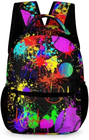 Baseball School Backpack for Kids Girls Boys, 16 Inch Cool Baseball Themed Bookbag, Personality School Backpack for Students Children, sustainable, Lightweight, Large Capacity