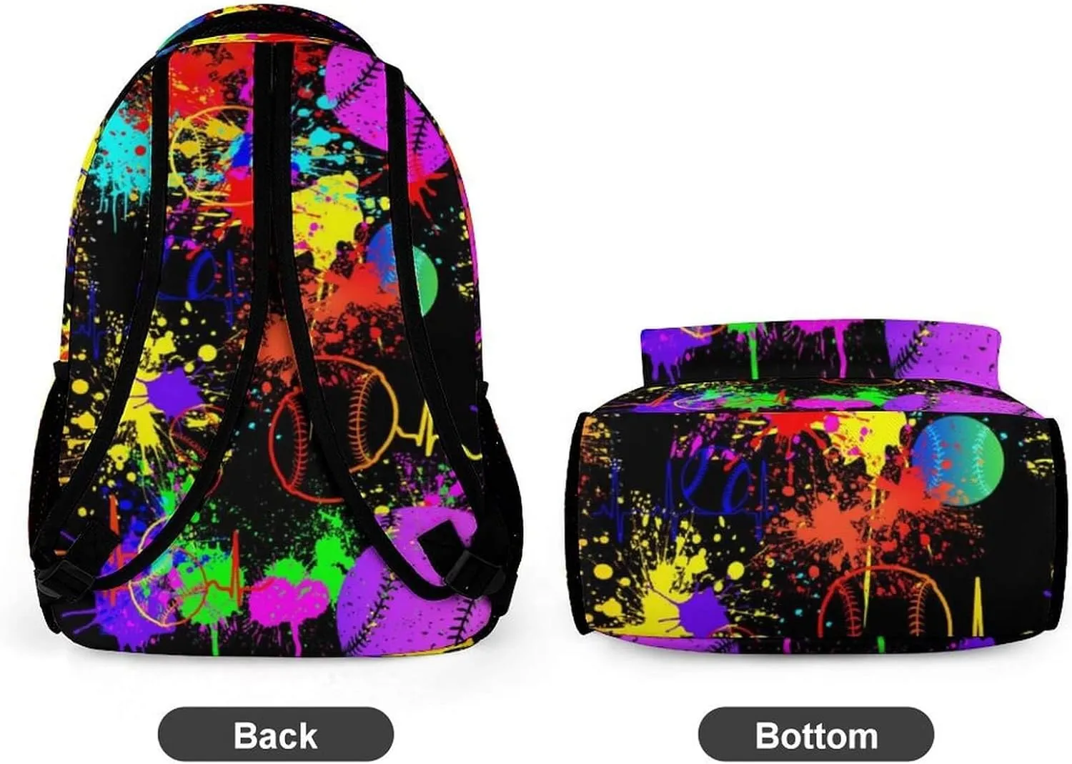 Baseball School Backpack for Kids Girls Boys, 16 Inch Cool Baseball Themed Bookbag, Personality School Backpack for Students Children, sustainable, Lightweight, Large Capacity
