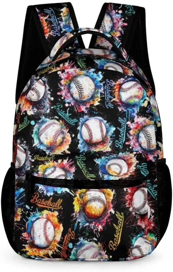 Baseball School Backpack for Kids Girls Boys, 16 Inch Cool Baseball Themed Bookbag, Personality School Backpack for Students Children, sustainable, Lightweight, Large Capacity