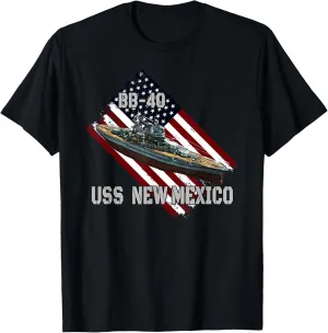 Battleship USS New Mexico BB-40 & Combat Warship Veteran Day T-Shirt