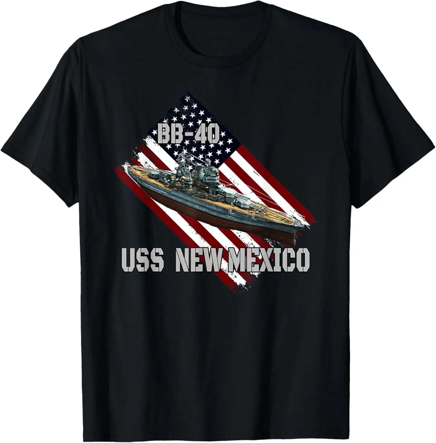 Battleship USS New Mexico BB-40 & Combat Warship Veteran Day T-Shirt