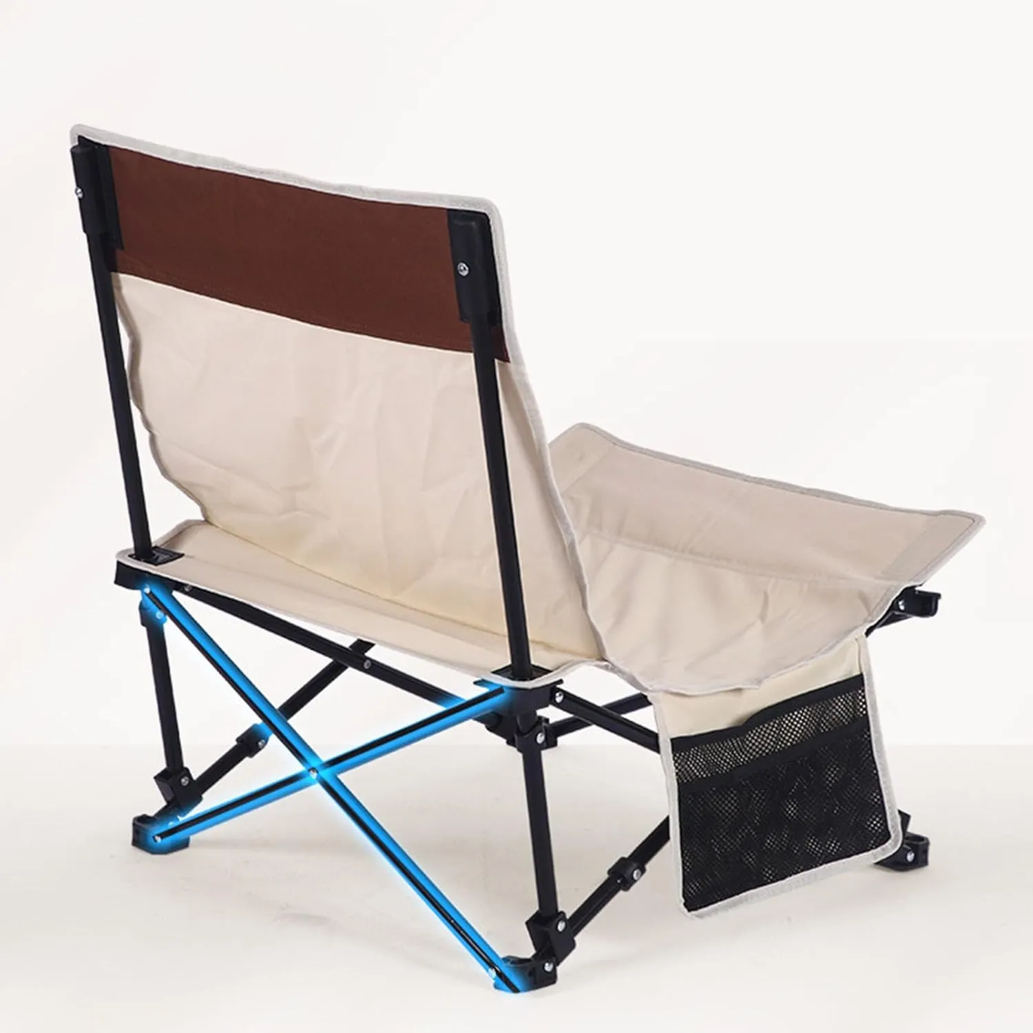Beach Chair, Portable Folding Lightweight Reclining Back Chair, Camping Chair for Camping, Patio, and Outdoor Relaxation