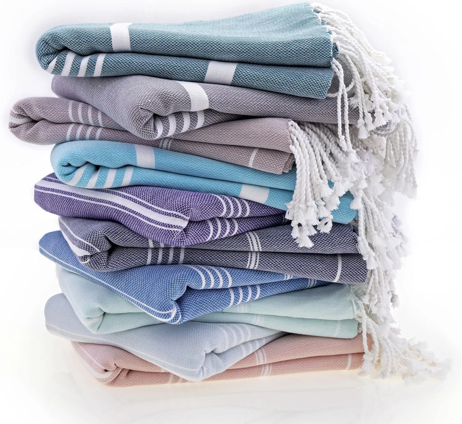 Beach Towel 100% Cotton Turkish Beach Towel Adult 38x70 Inch Pre-washed Absorbent Extra Large|Sand Free Quick Dry BathTowels|Lightweight Blanket|Travel Cruise Camping Spa Gym Towel|Directoire Blue