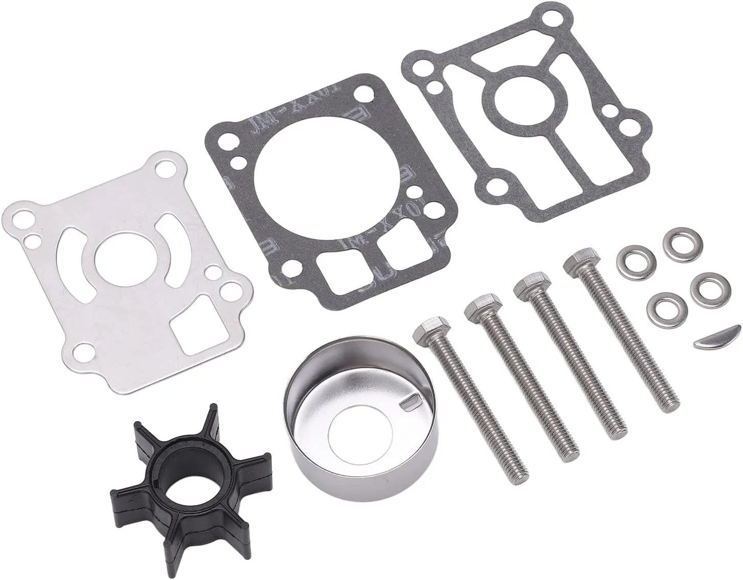 Bediffer Repair Kit , Stainless Steel 361 87322 0 Outboard Pump Impeller Kit Wearproof SeawaterOEM Quality for M40C M35C M30A3 M25C3 2 Stroke
