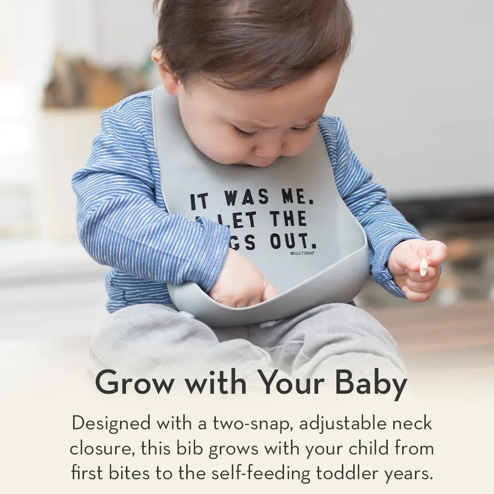 Bella Tunno Wonder Bib – Waterproof Silicone Bibs for Boys & Girls, Non-toxic & BPA Free Silicone Baby Bibs & Toddler Bibs