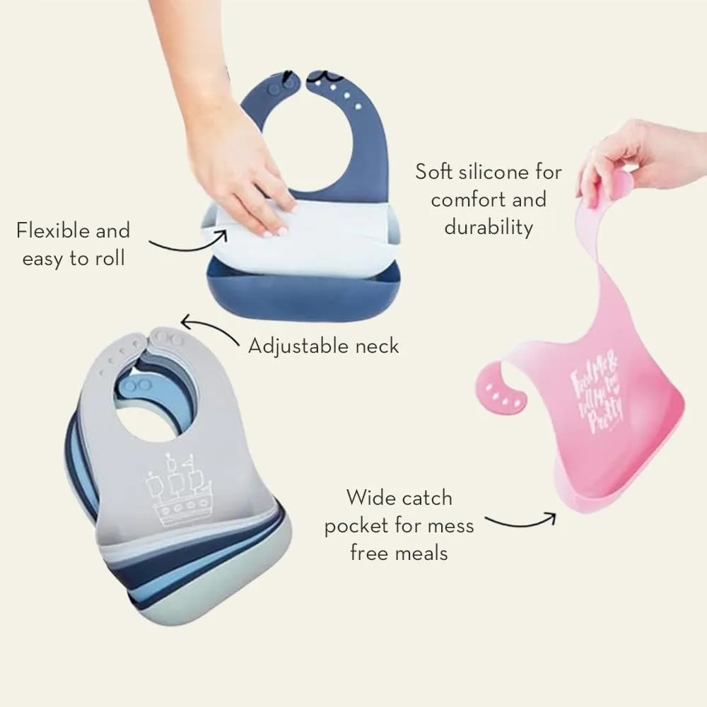 Bella Tunno Wonder Bib – Waterproof Silicone Bibs for Boys & Girls, Non-toxic & BPA Free Silicone Baby Bibs & Toddler Bibs