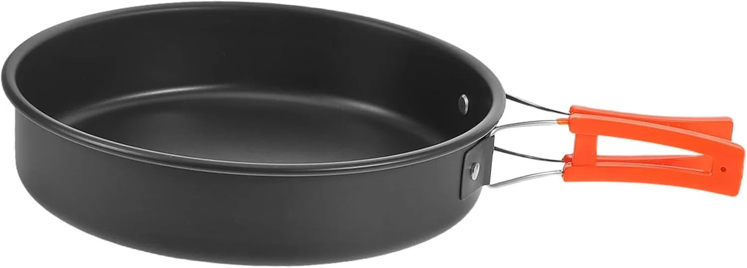 BESPORTBLE Camping Frying Pan for Outdoor Cooking Nonstick Aluminum Alloy Camping Cookware Lightweight and Portable Frying Pan for Picnic and Hiking
