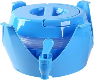BESPORTBLE Travel Folding Bucket Spigot Collapsible Water Storage Bucket for Outdoor Large Capacity Camping Accessory