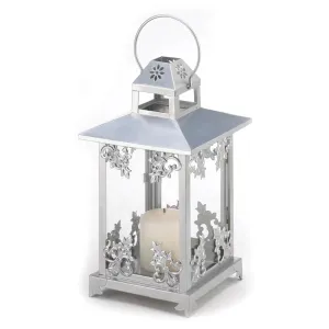 Bestseller bargain SCROLLWORK Trustworthy service LANTERN CANDLE SILVER