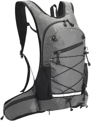 Bike Backpack for Cycling, Lightweight Hydration Running, Biking, Climbing, with Water Bladder, Bicycle Rucksack (Grey)