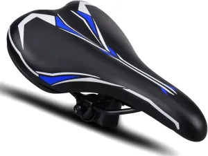 Bike Seat – Extra Wide and Padded Bicycle Saddle for Men and Women Comfort – Fits Mountain Bike,Folding Bike,Road Bike,Spinning Bike Comfortable and Breathable