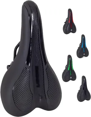 Bike Seat -Race Bicycle Saddles Memory Foam Padded Comfort Anti-Shock Installation Methods Double-Track/Clamping Code for Mountain Bike, Road Bike, Folding Bike