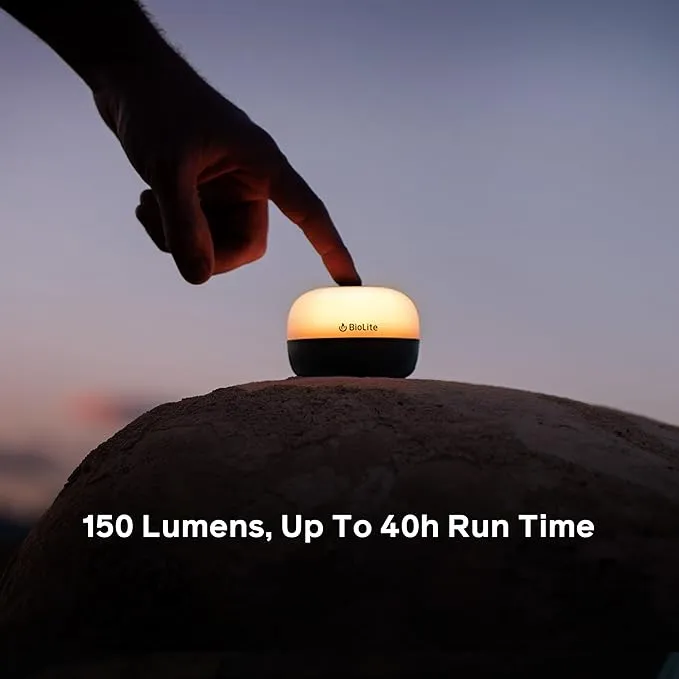 BioLite Alpenglow Mini 150 Lumen Rechargeable Lantern, Charcoal