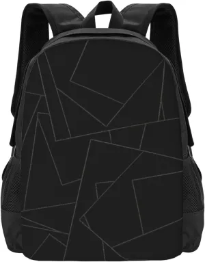 Black And White Geometric Lightweight Packable Backpack Travel Casual Large Capacity Daypack Foldable Backpack For Men Women