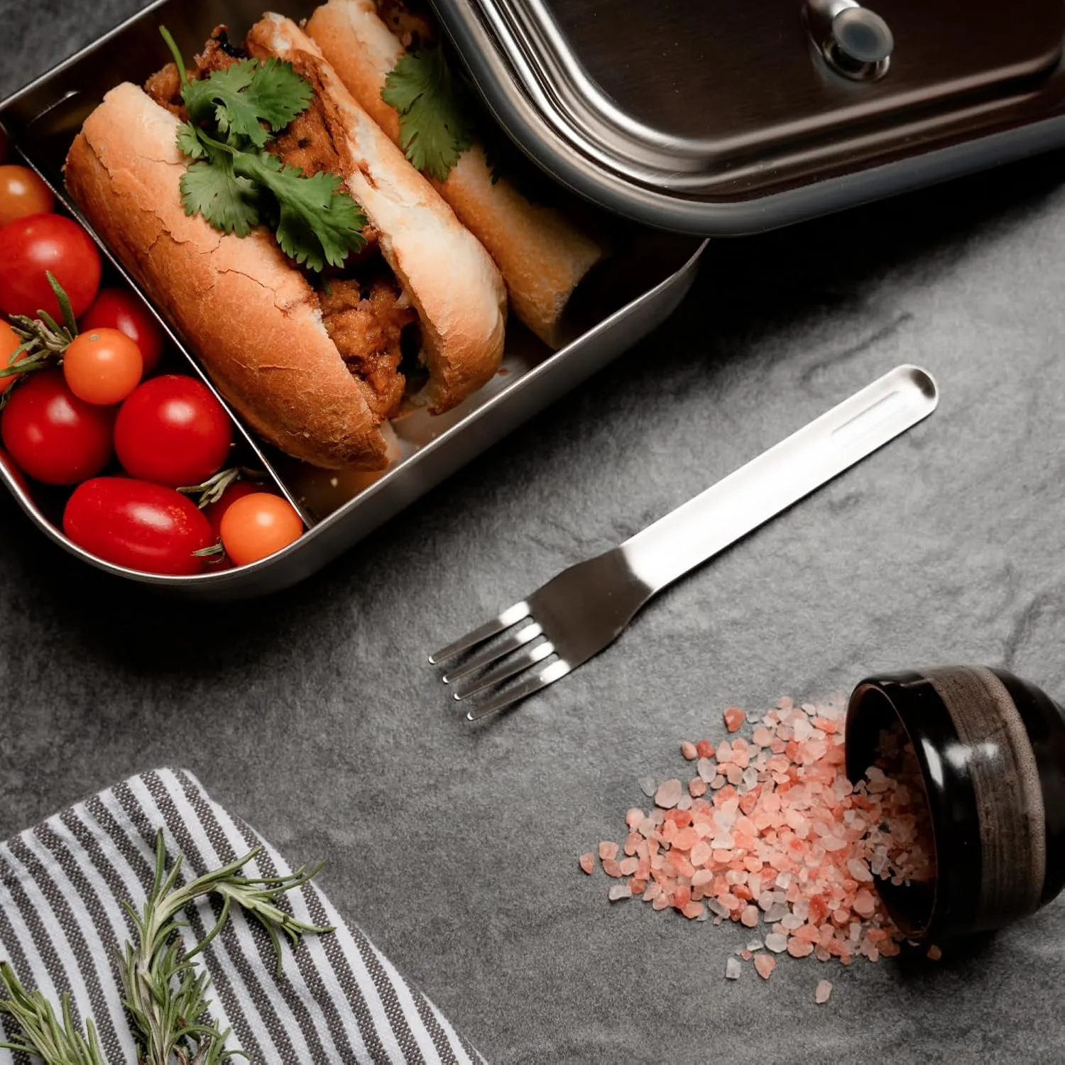 Black Blum Stainless-steel Lunch Box | Leak-proof Oven Safe Plastic Free Meal Prep Lunch Food Container, Orange, 1000ml / 34 fl oz