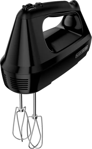 BLACK DECKER MX3200B 6-Speed Hand Mixer with Turbo Boost, Black