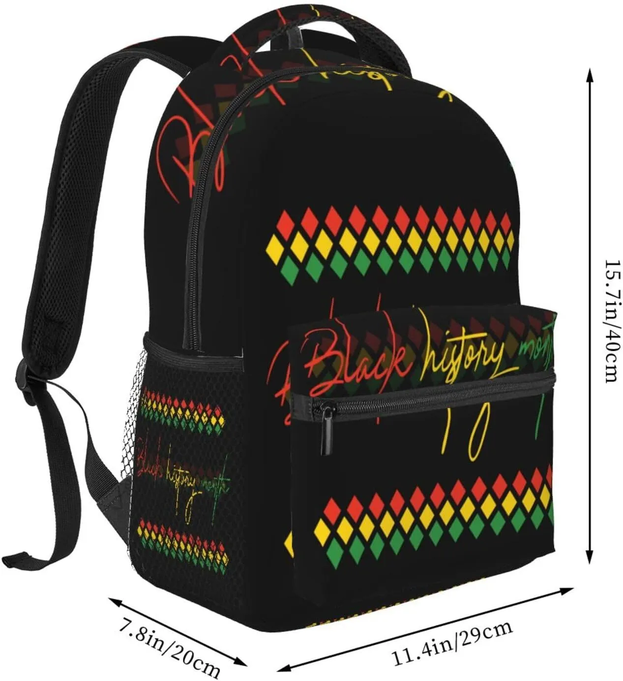 Black History Month Celebrated February Backpack Lightweight Laptop Backpack Casual Daypack Travel Double Shoulder Bag For Women Men