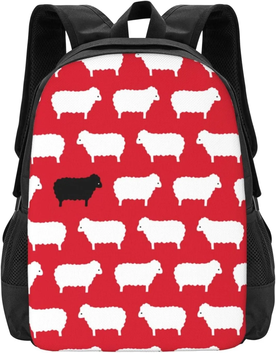 Black Sheep Sweater Pattern Lightweight Packable Backpack Travel Casual Hiking Daypack Foldable Backpack For Men Women