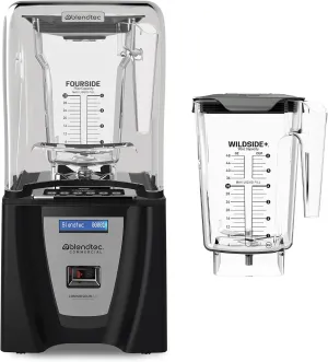 Blendtec Connoisseur 825 SpaceSaver - Commercial-Grade Blender - Wildside  and FourSide Jar with Vented Gripper Lid - Black