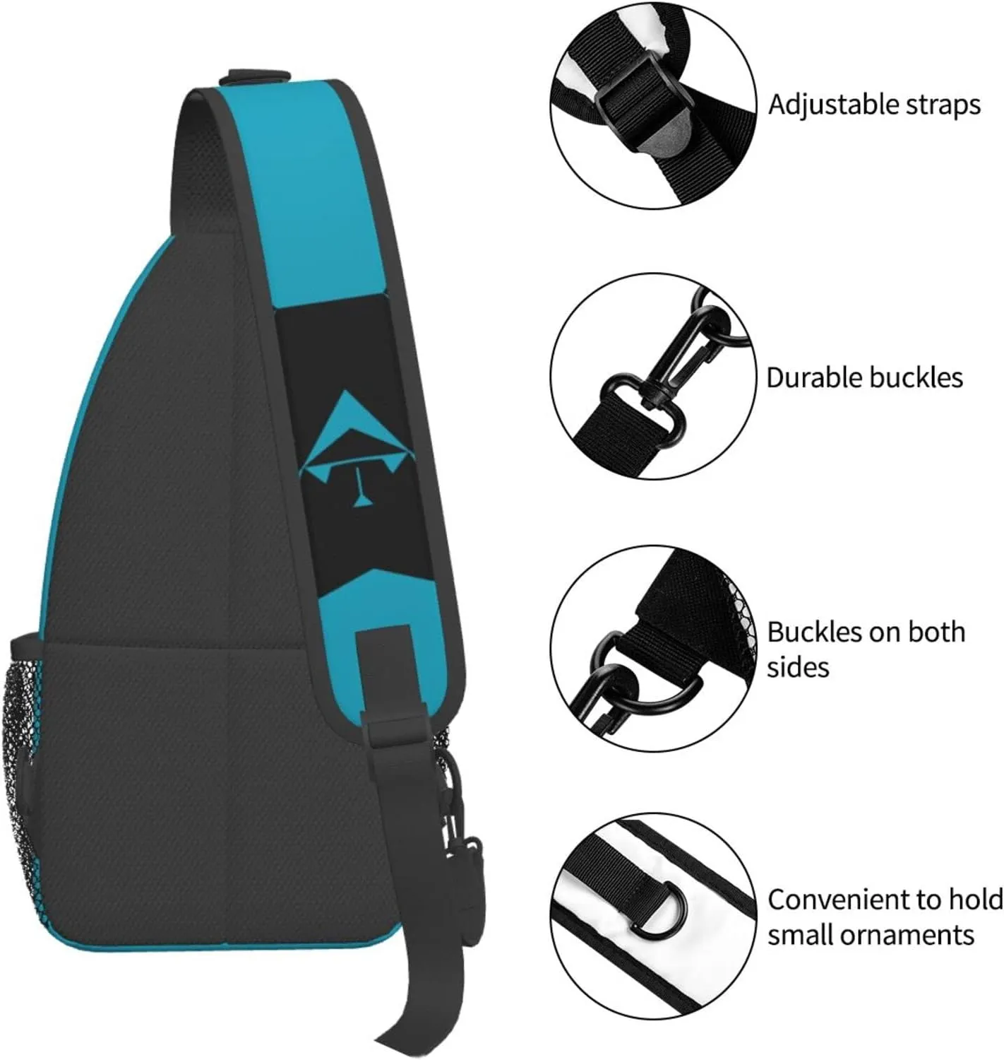 Boston Terrier Hiking Daypacks Cross-body Sling Backpack for Men Women Outdoor Cycling Hiking Travel