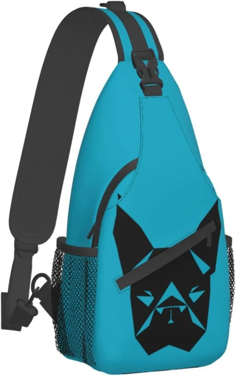 Boston Terrier Hiking Daypacks Cross-body Sling Backpack for Men Women Outdoor Cycling Hiking Travel